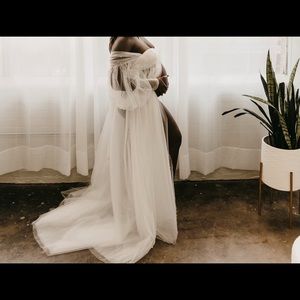 Pearl Tulle Maternity Dress